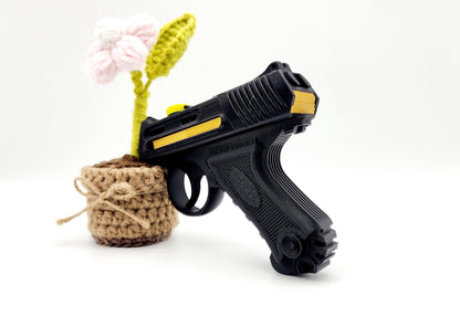 3D printed small semi-automatic pistol x4 shots toy.