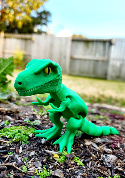 3D printed articulated T-Rex fidget toy, sensory toy, desktop decoration.