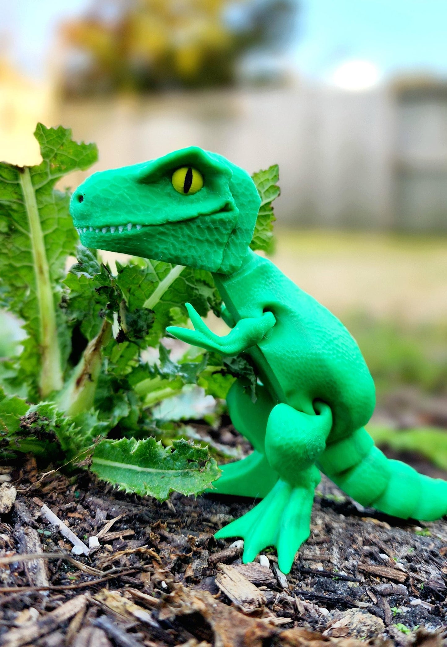 3D printed articulated T-Rex fidget toy, sensory toy, desktop decoration.