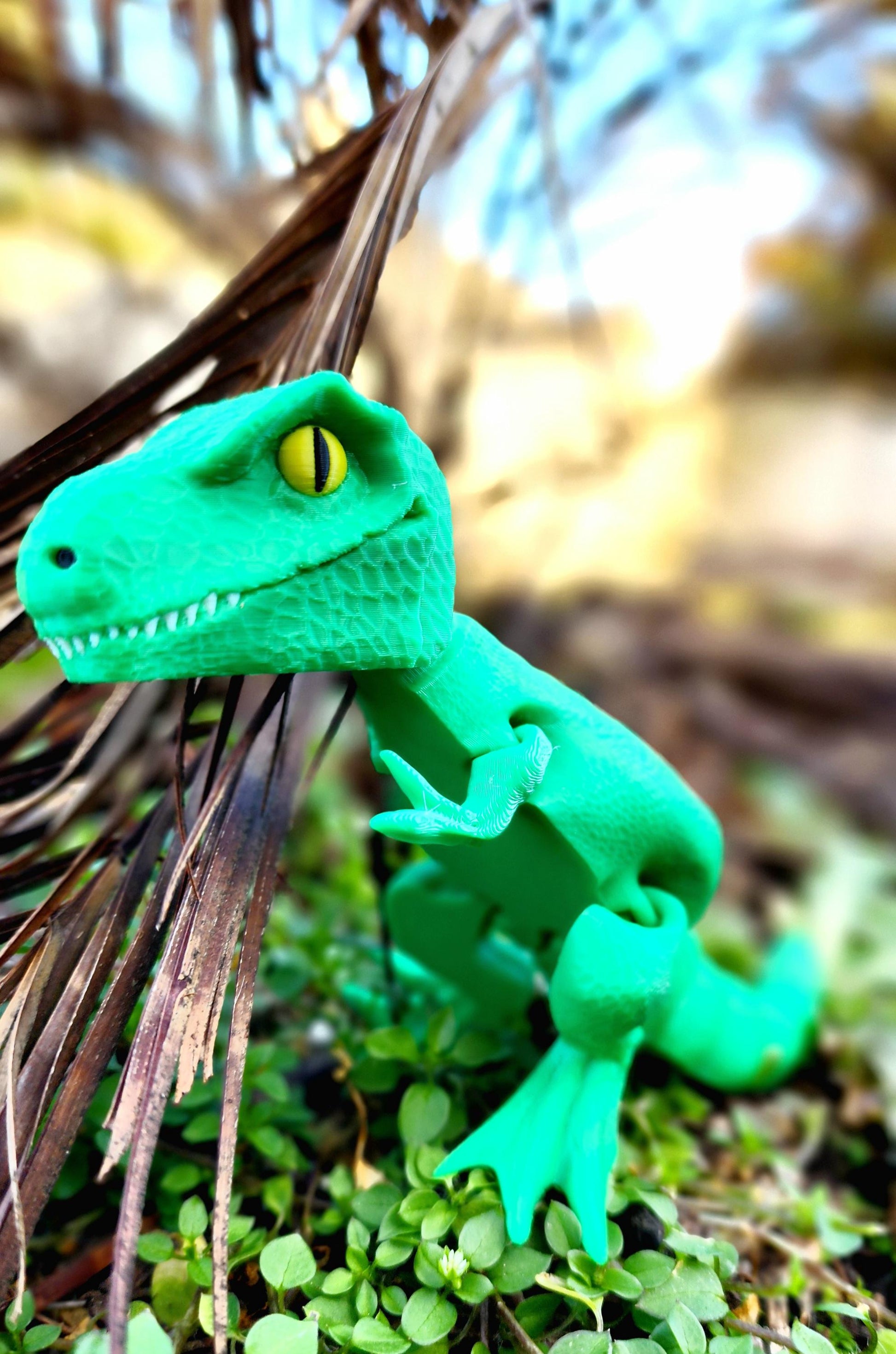 3D printed articulated T-Rex fidget toy, sensory toy, desktop decoration.