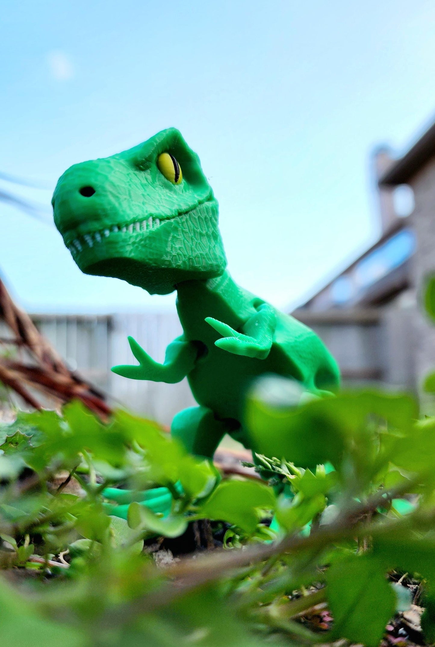 3D printed articulated T-Rex fidget toy, sensory toy, desktop decoration.