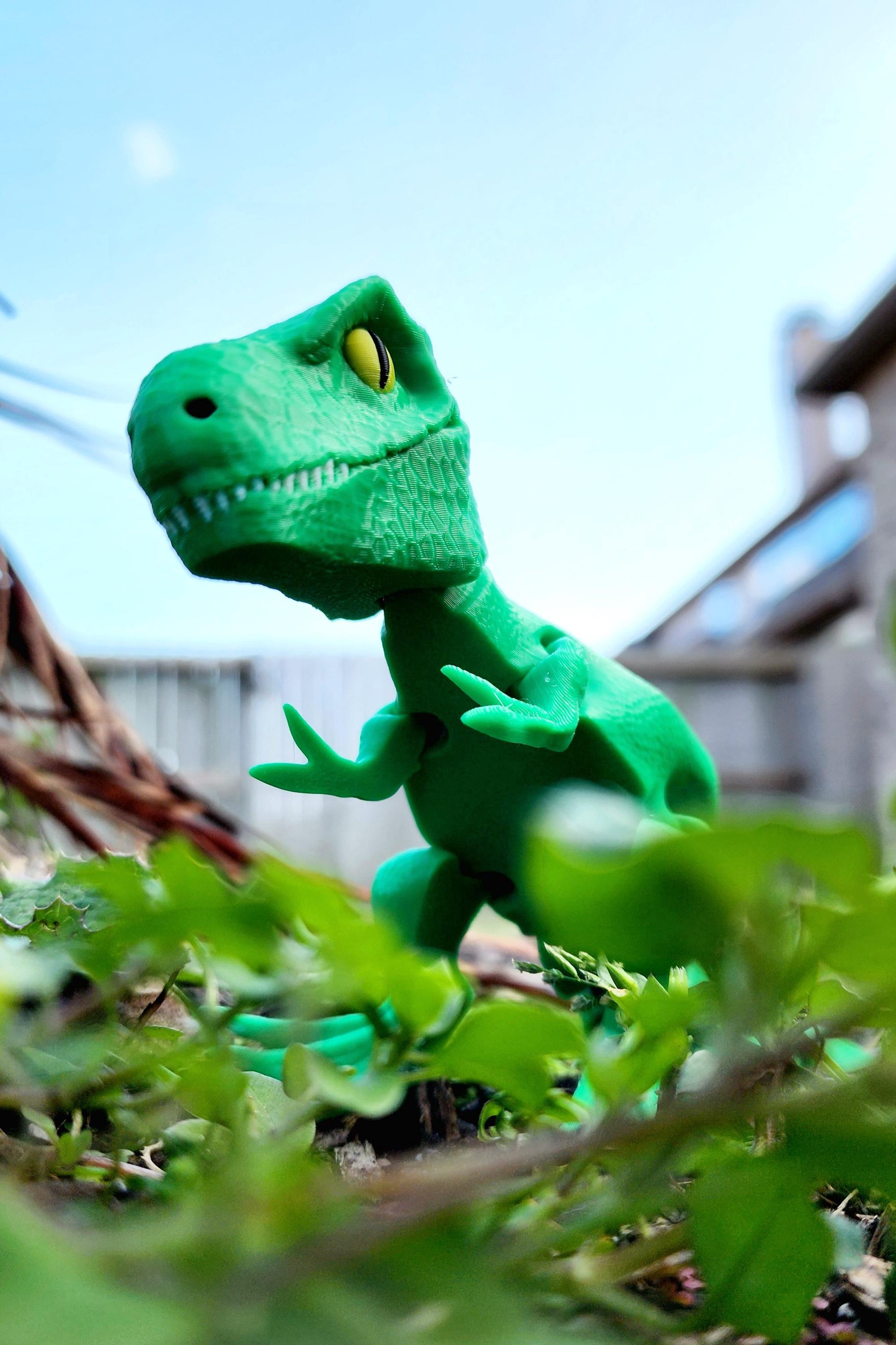 3D printed articulated T-Rex fidget toy, sensory toy, desktop decoration.