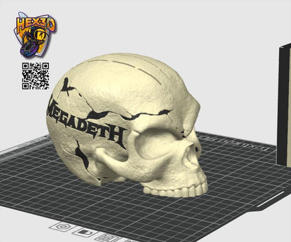 3D printed Skull Pick Holder. Desktop Decoration