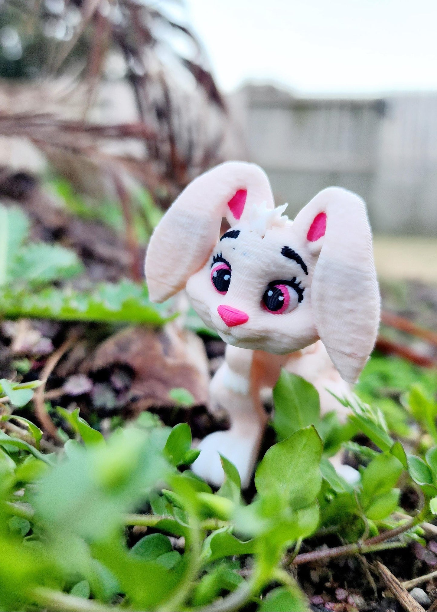 3D printed articulate Easter Bunny fidget toy.