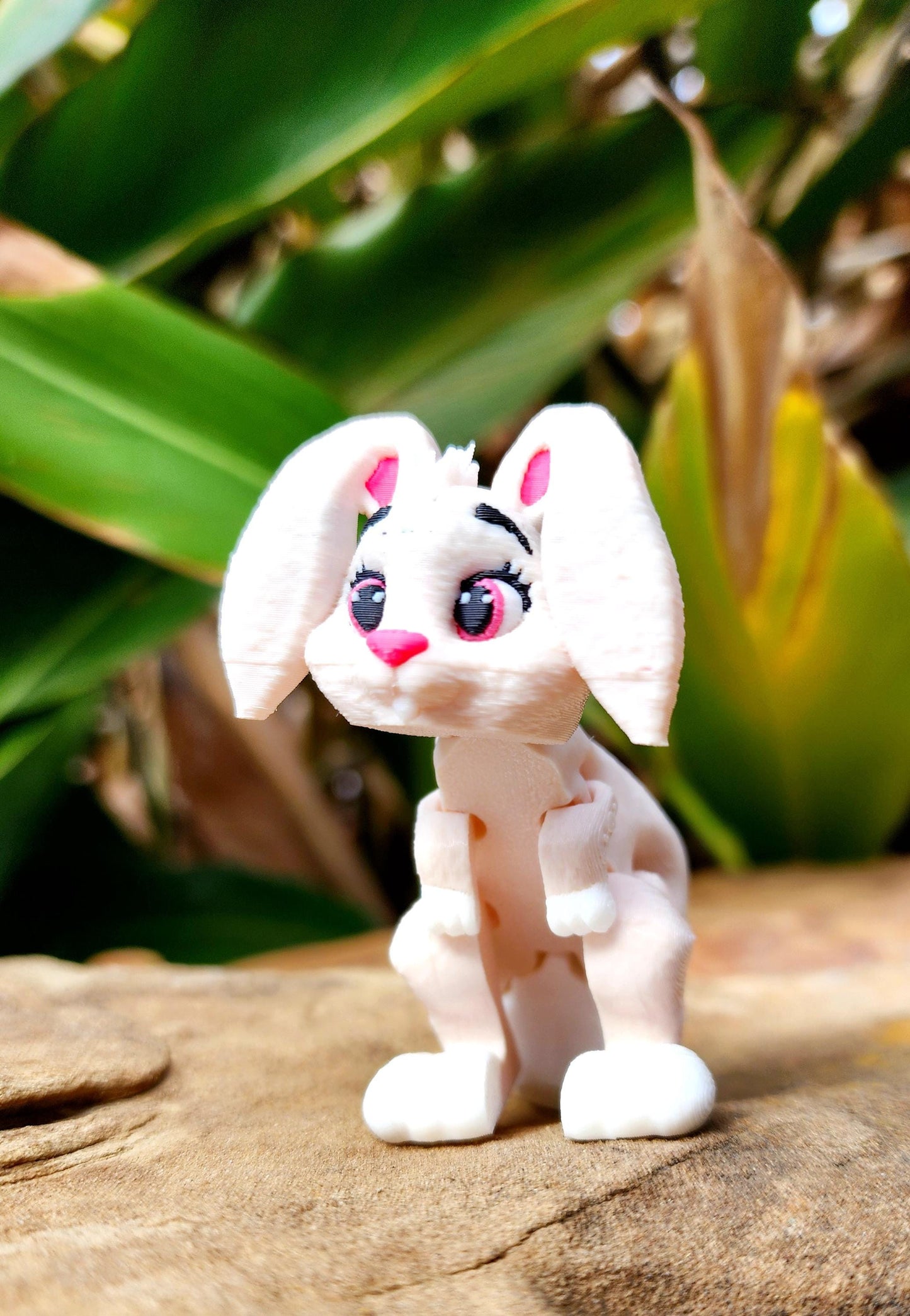 3D printed articulate Easter Bunny fidget toy.