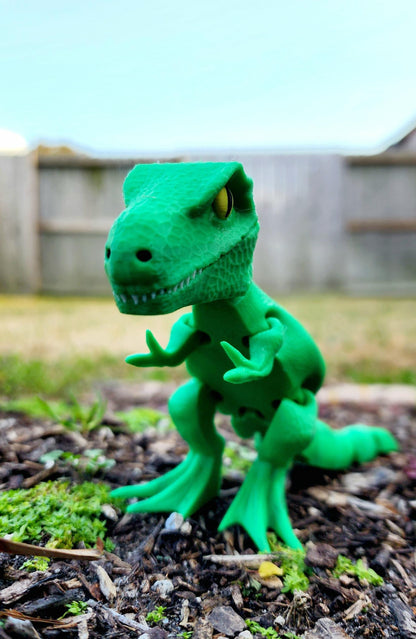 3D printed articulated T-Rex fidget toy, sensory toy, desktop decoration.
