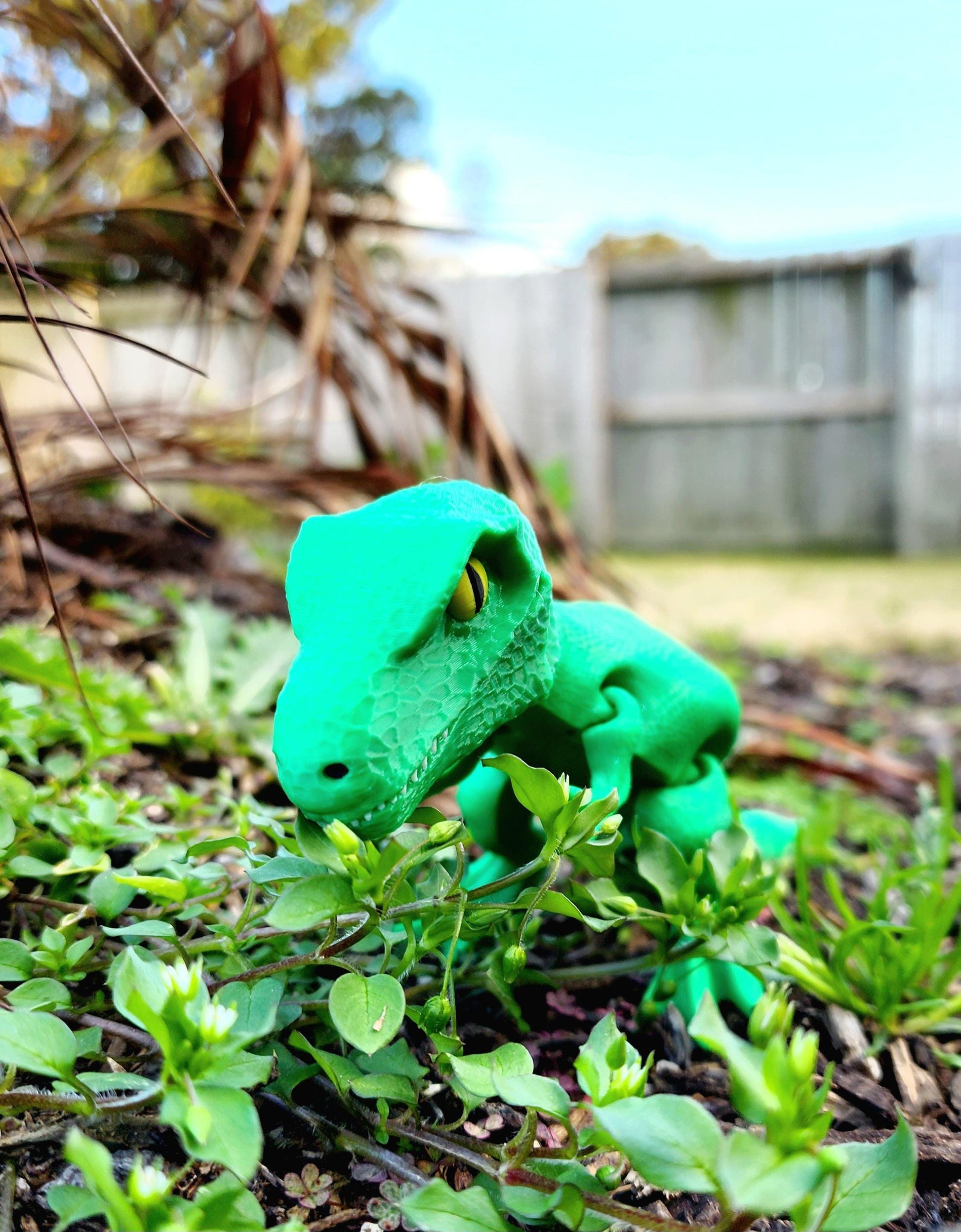 3D printed articulated T-Rex fidget toy, sensory toy, desktop decoration.