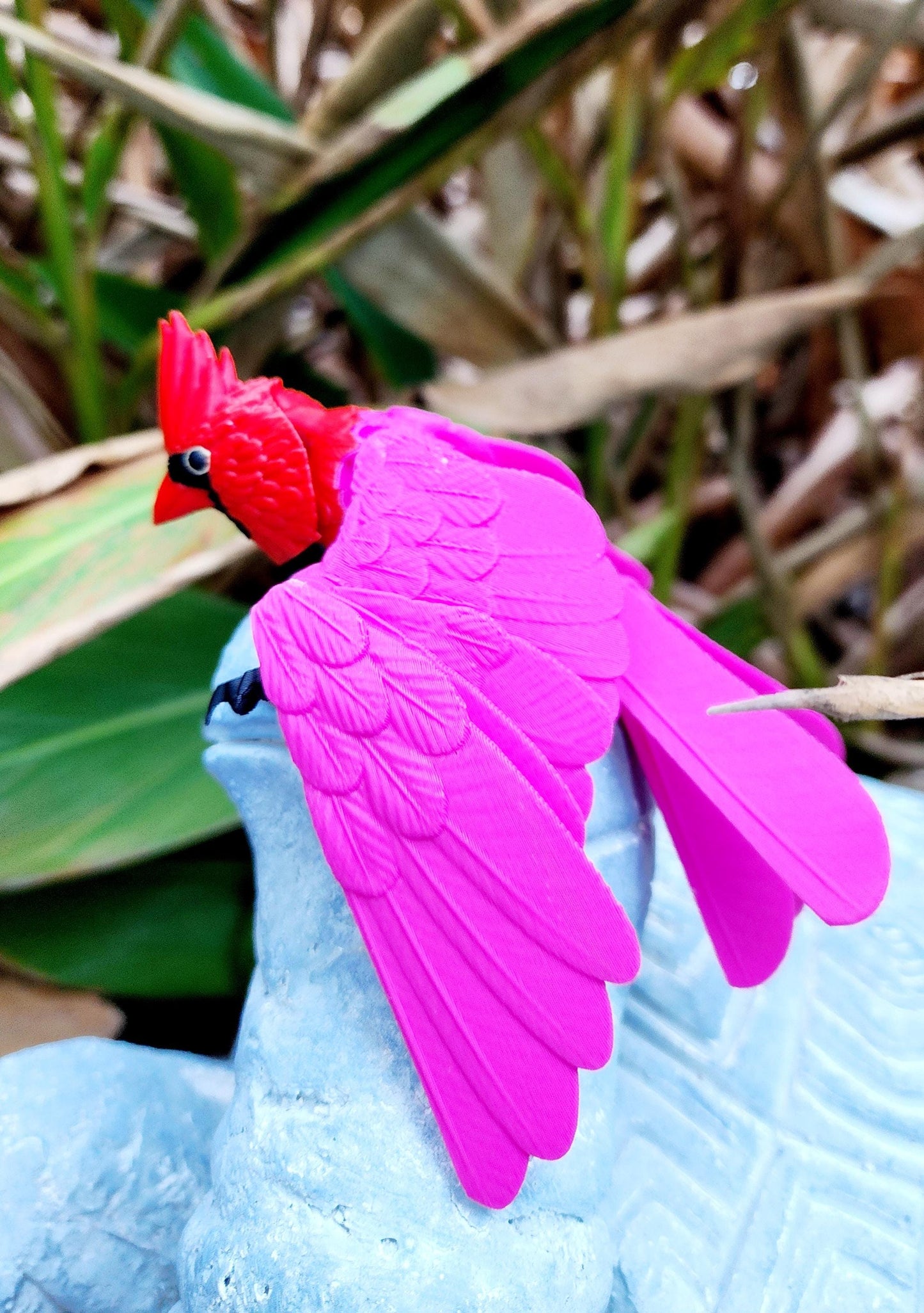 3D printed articulate Cardinal fidget, sensory, desktop toy.