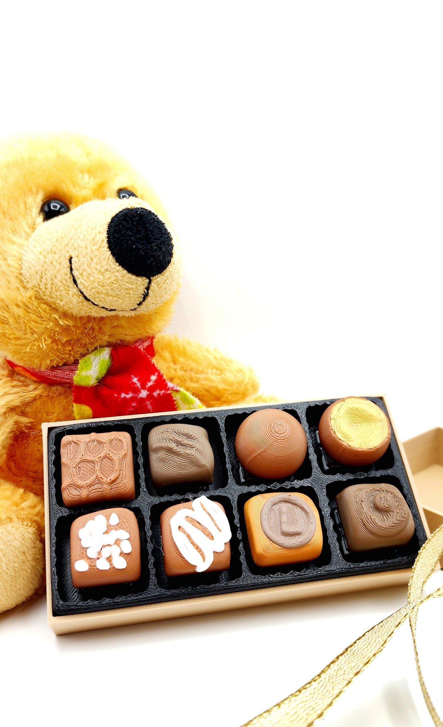 3D printed Chocolate Box Clicker fidget toy.