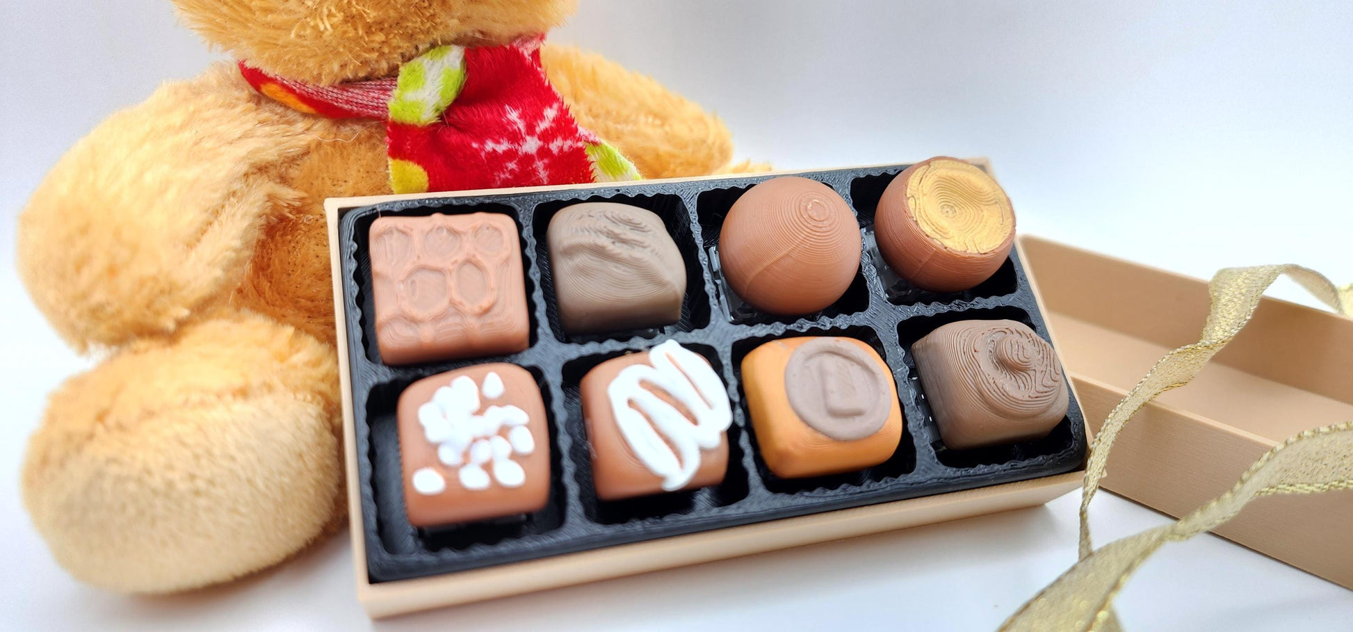 3D printed Chocolate Box Clicker fidget toy.