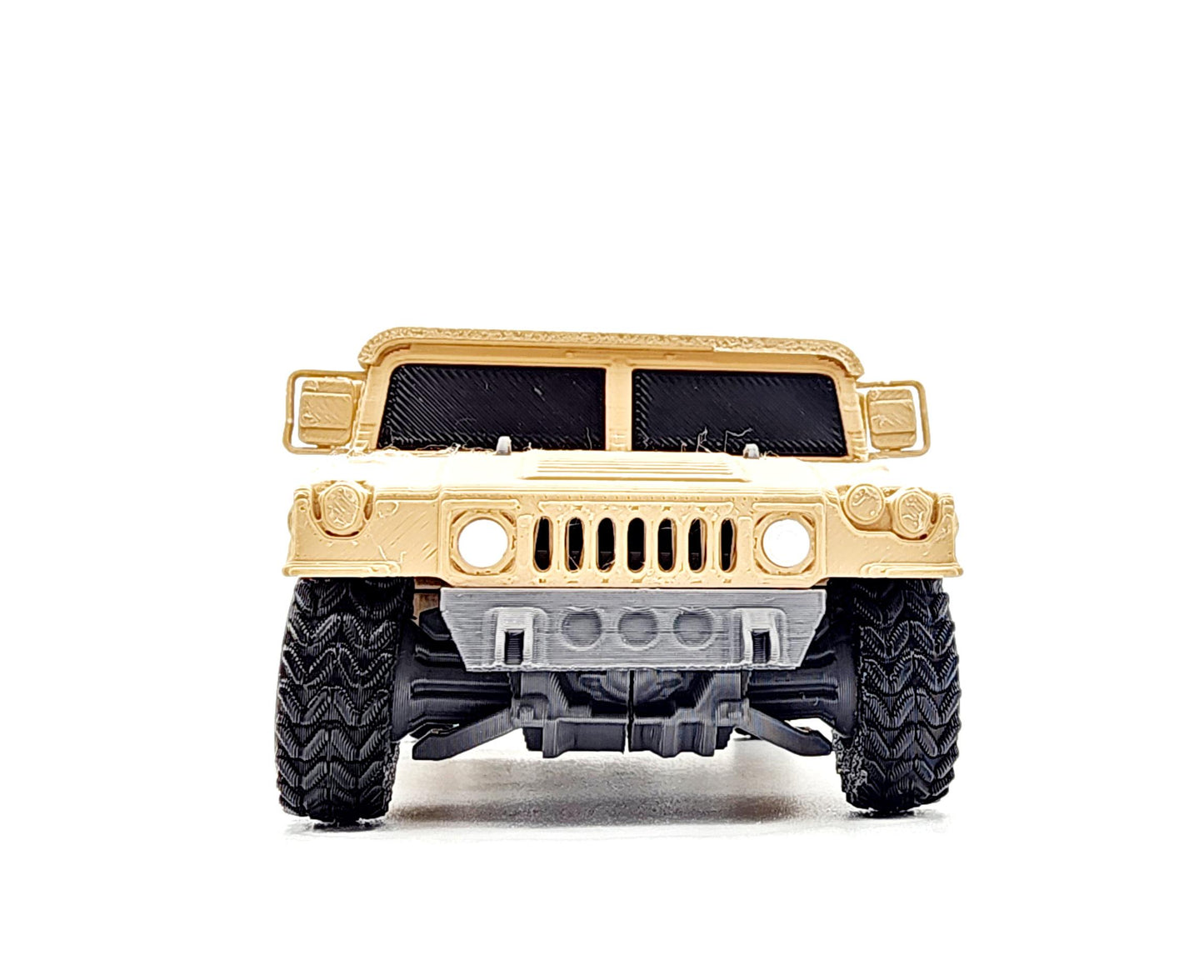 3D printed articulate Humvee action figure, fidget toy.