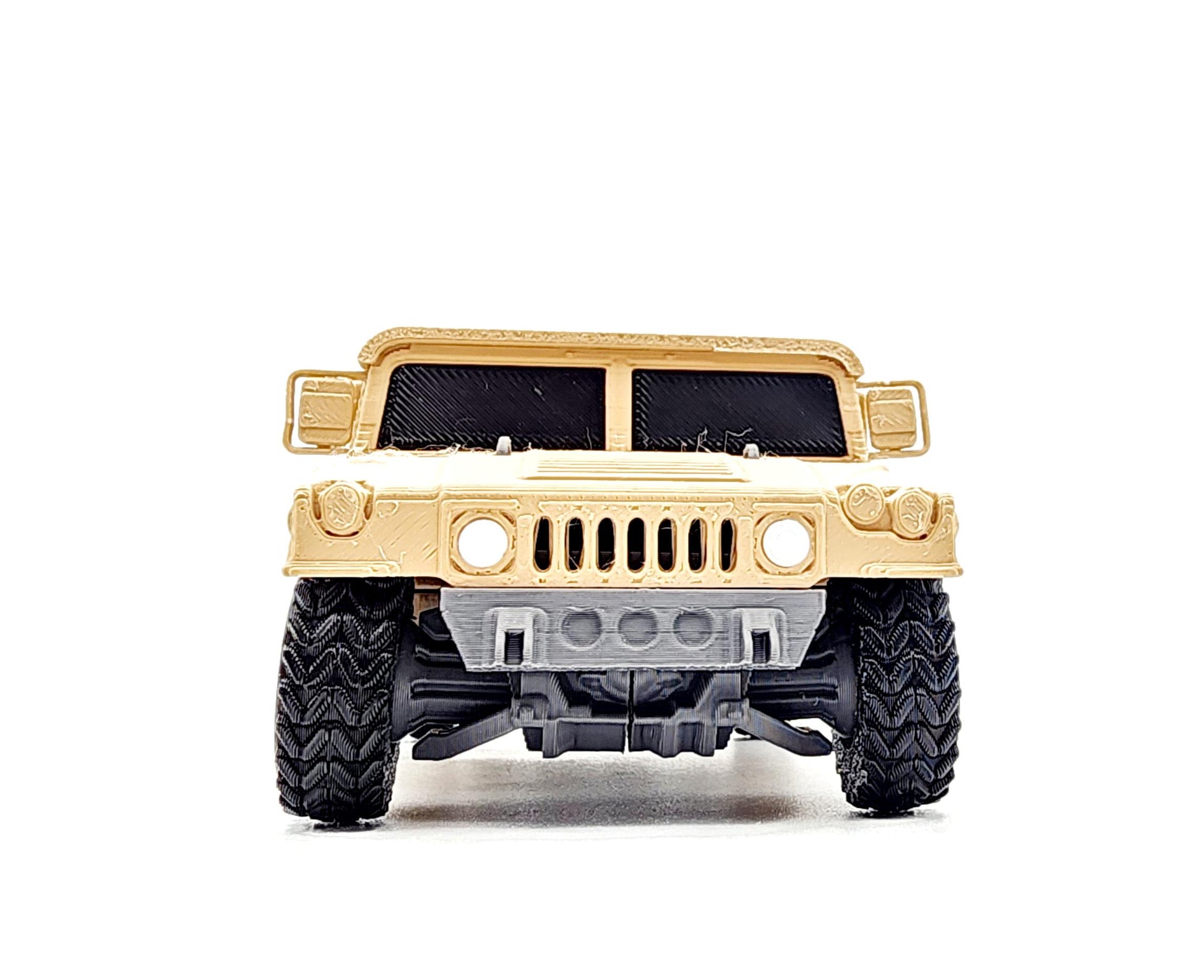 3D printed articulate Humvee action figure, fidget toy.