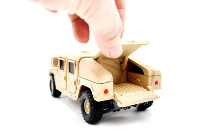 3D printed articulate Humvee action figure, fidget toy.