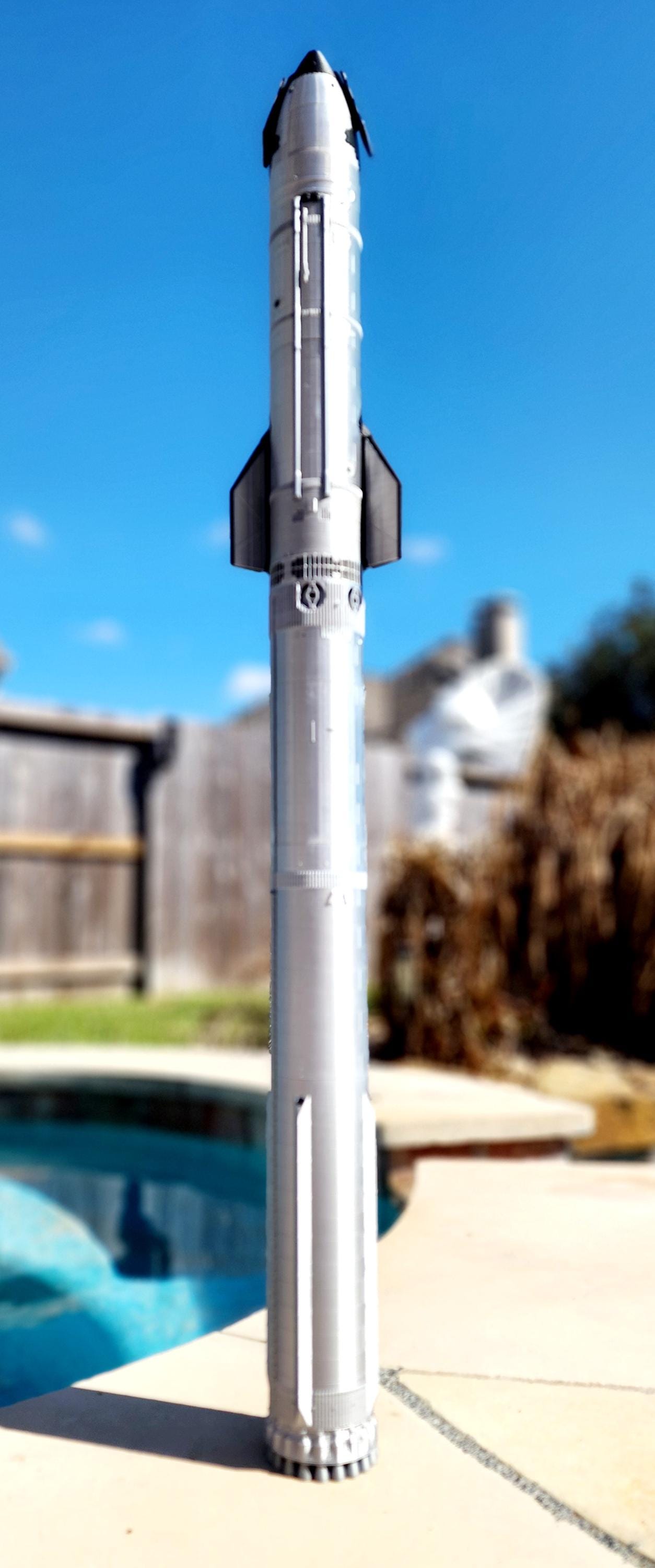 3D printed articulate S34 Block 2 Starship. Highly Detailed.