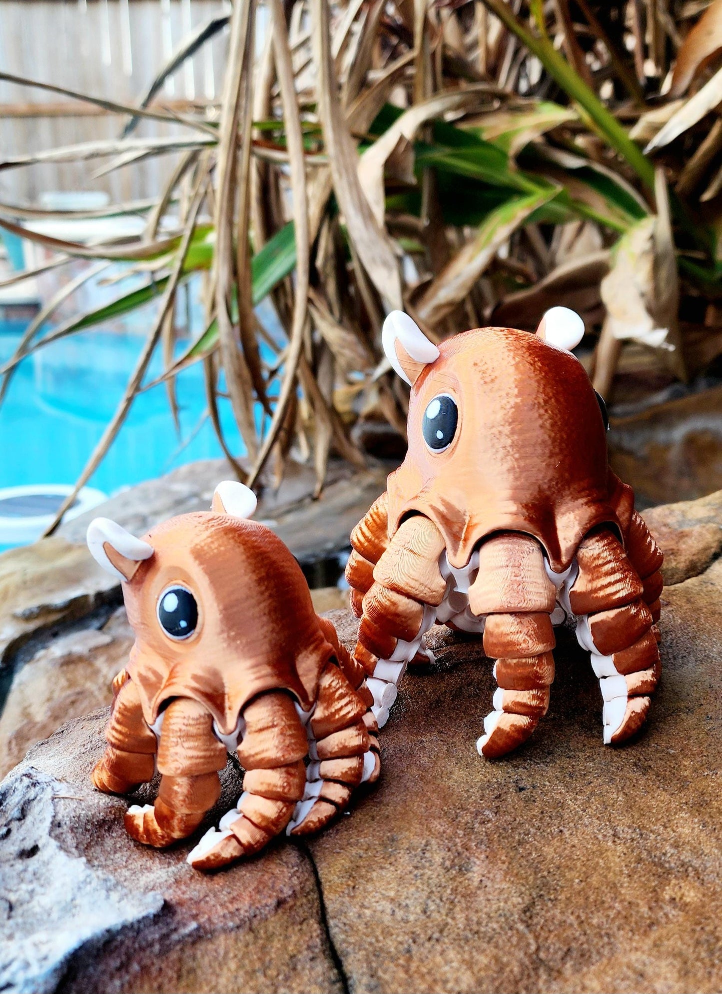 3D printed articulated flapjack octopus fidget, sensory toy.