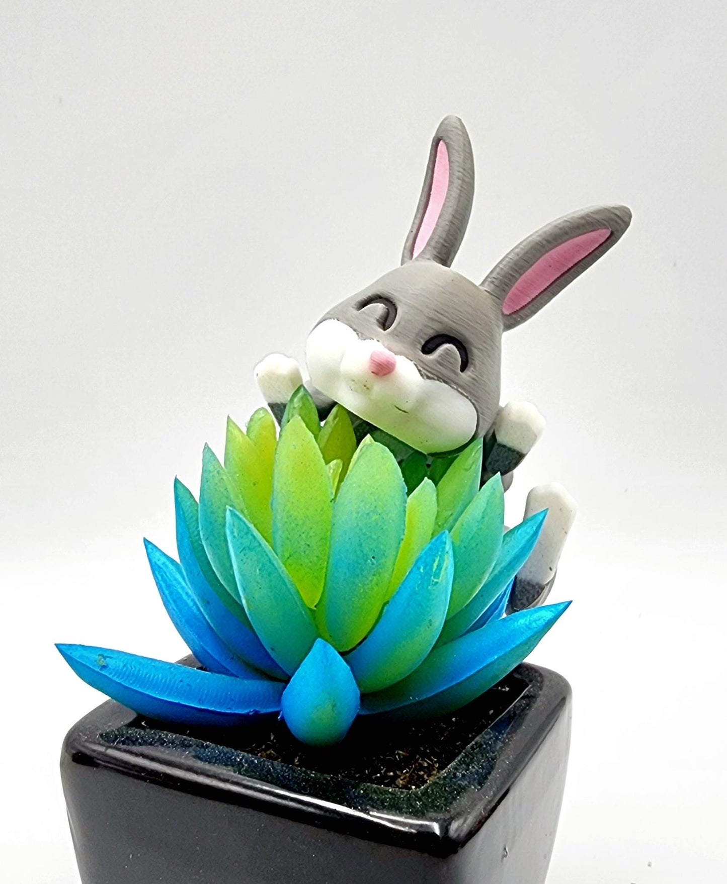 3D printed articulated Bunny Fidget Toy.