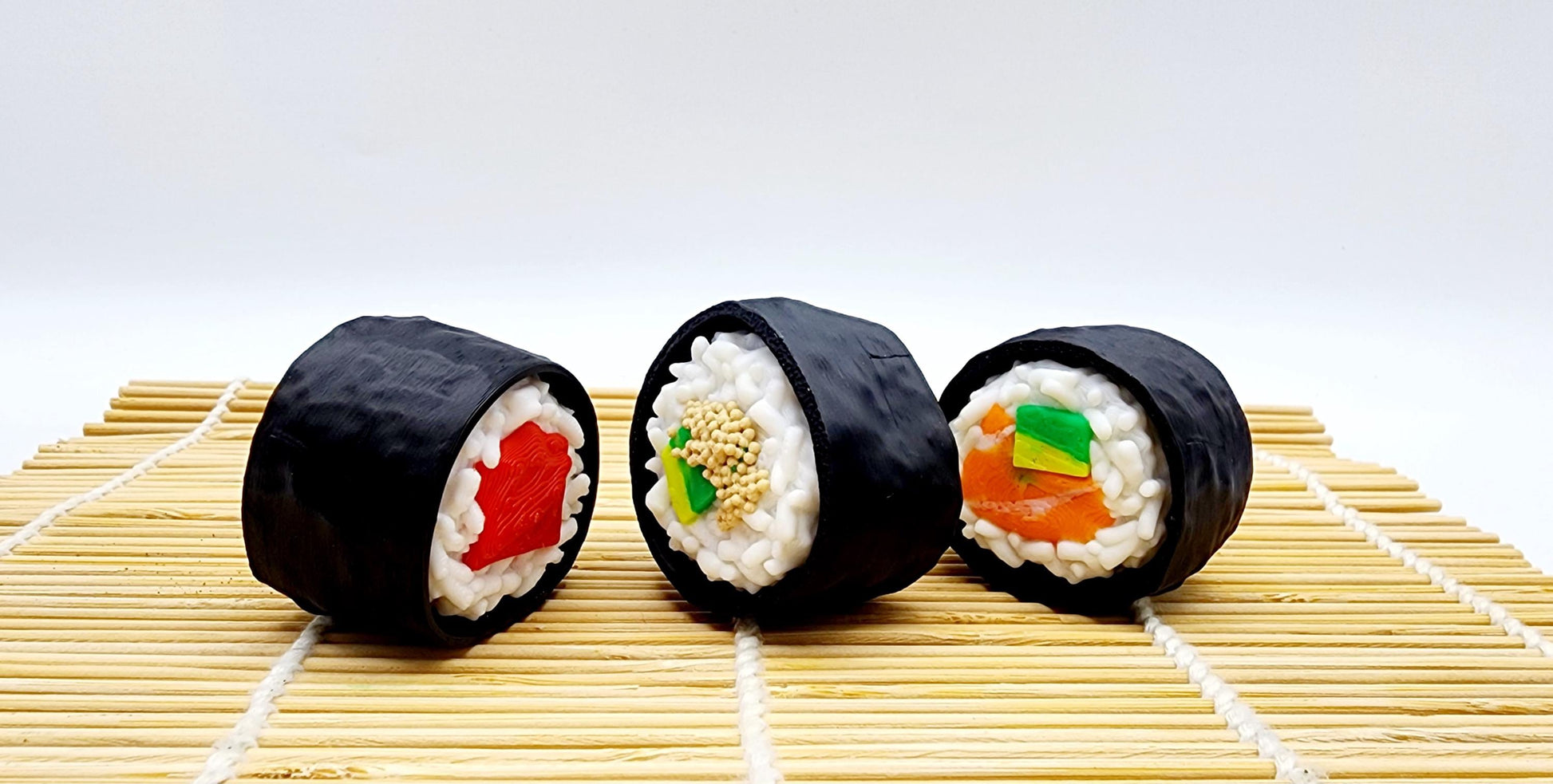 3D Printed Sushi Clicker fidget toy. Perfect Stress Reliever for everyone.
