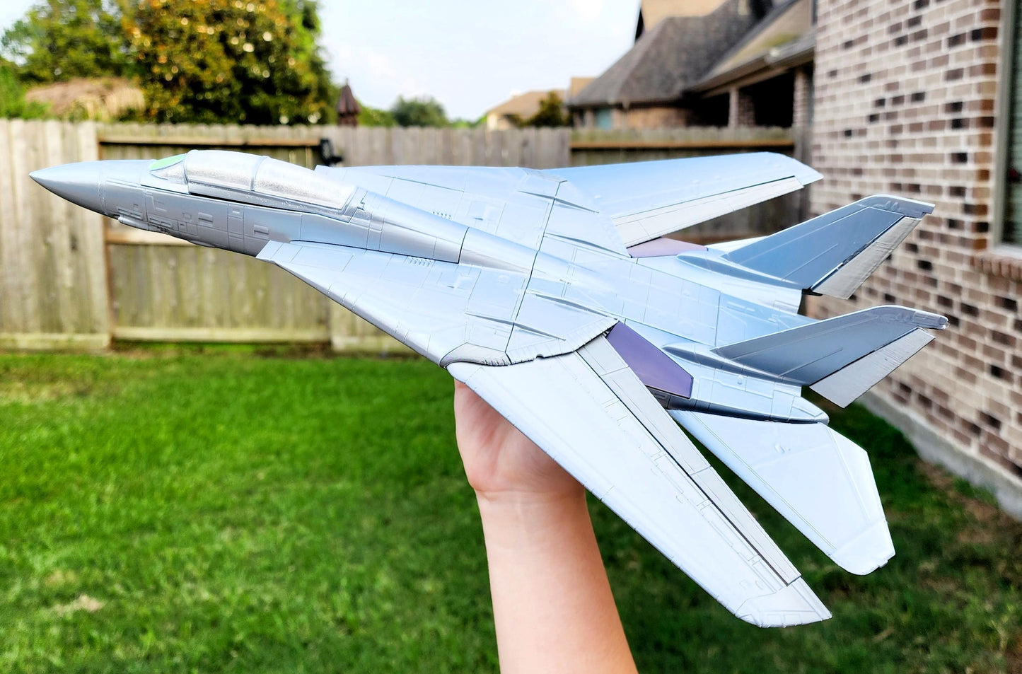 3D printed highly detailed F-14 Tomcat with articulating wings. Action Figure, Fidget Toy.