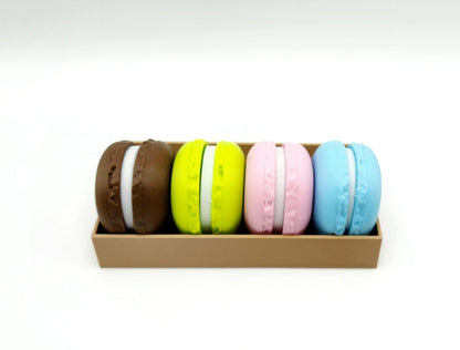 3D printed macaroon clickers, fidget toy, stress reliver, desk toy.
