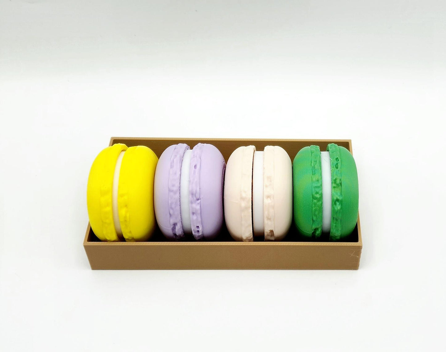 3D printed macaroon clickers, fidget toy, stress reliver, desk toy.