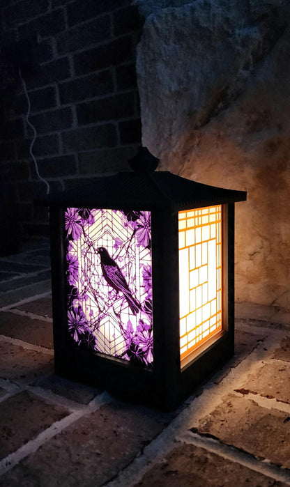 3D Printed LED Light Box Decor - Gothic Japanese-Style Anime Lantern
