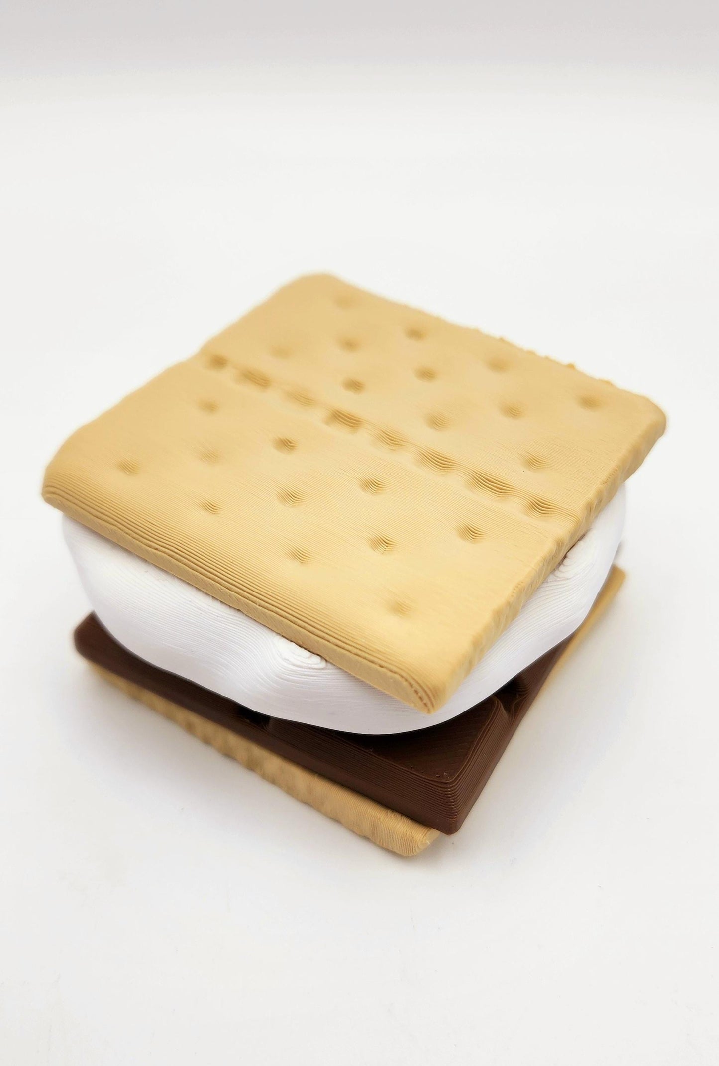 S’more Clicker Toy – Cute Fidget for Stress Relief, 3D Printed Campfire Sensory Toy, Unique Gift for Fidget Lovers