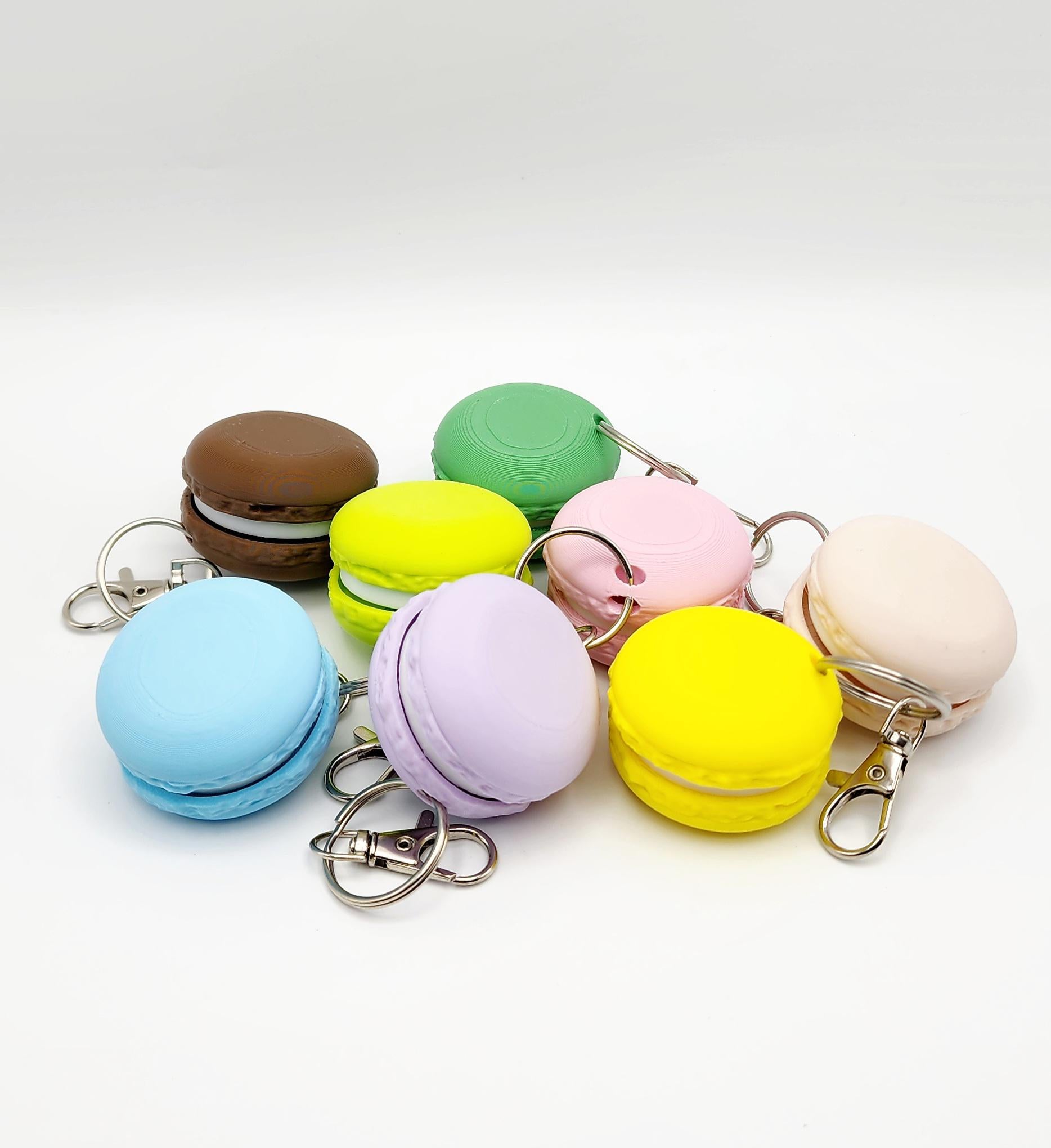 3D printed macaroon clickers, fidget toy, stress reliver, desk toy.