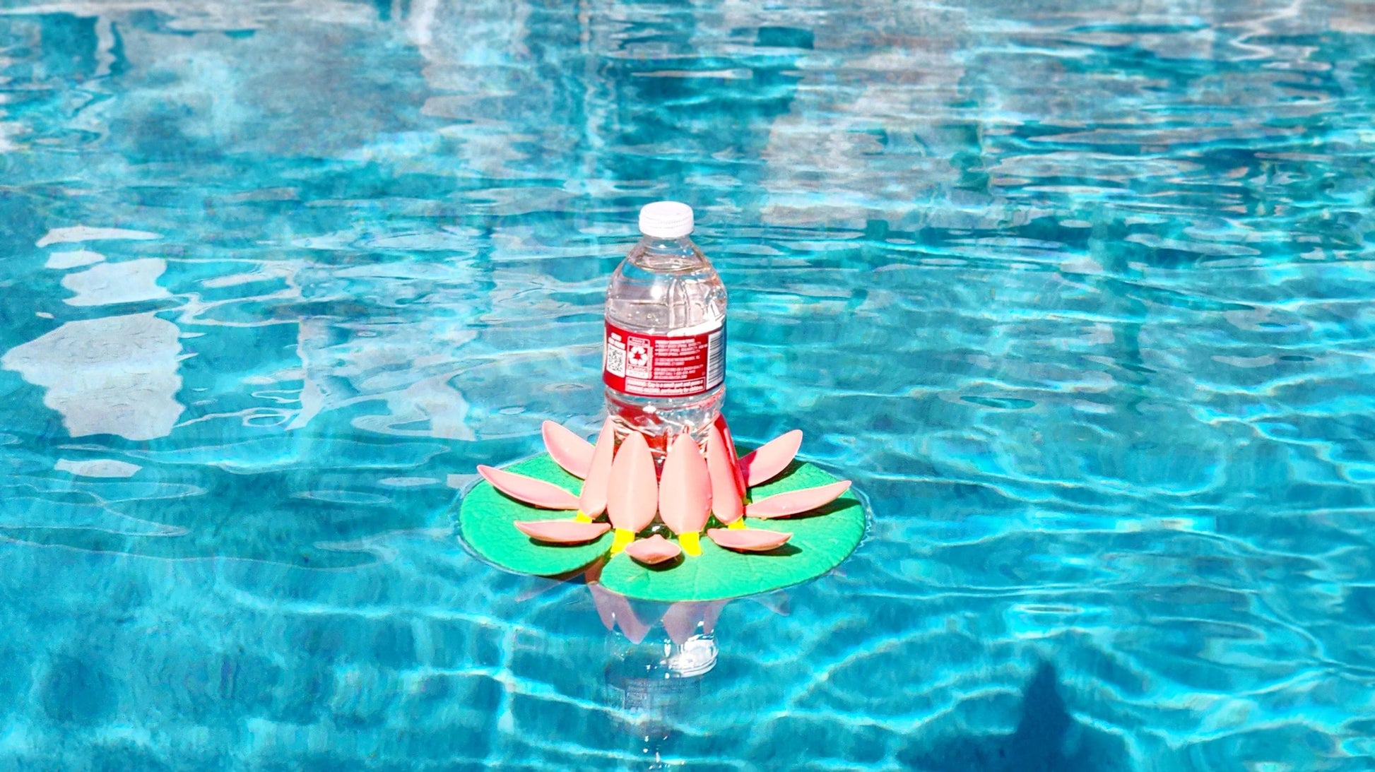 3D printed Water Lily Pool Cup holder with adjustable pedal.