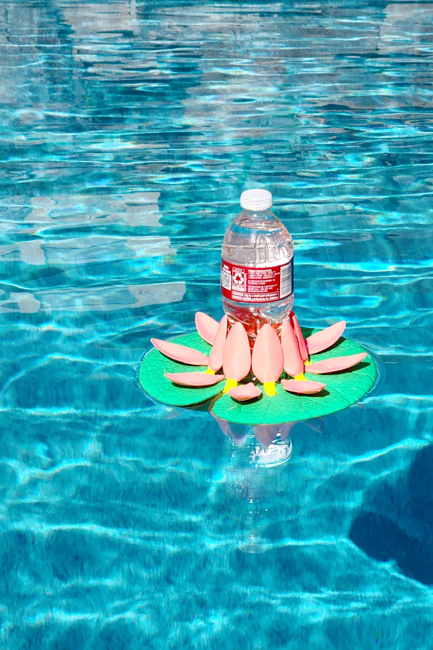 3D printed Water Lily Pool Cup holder with adjustable pedal.