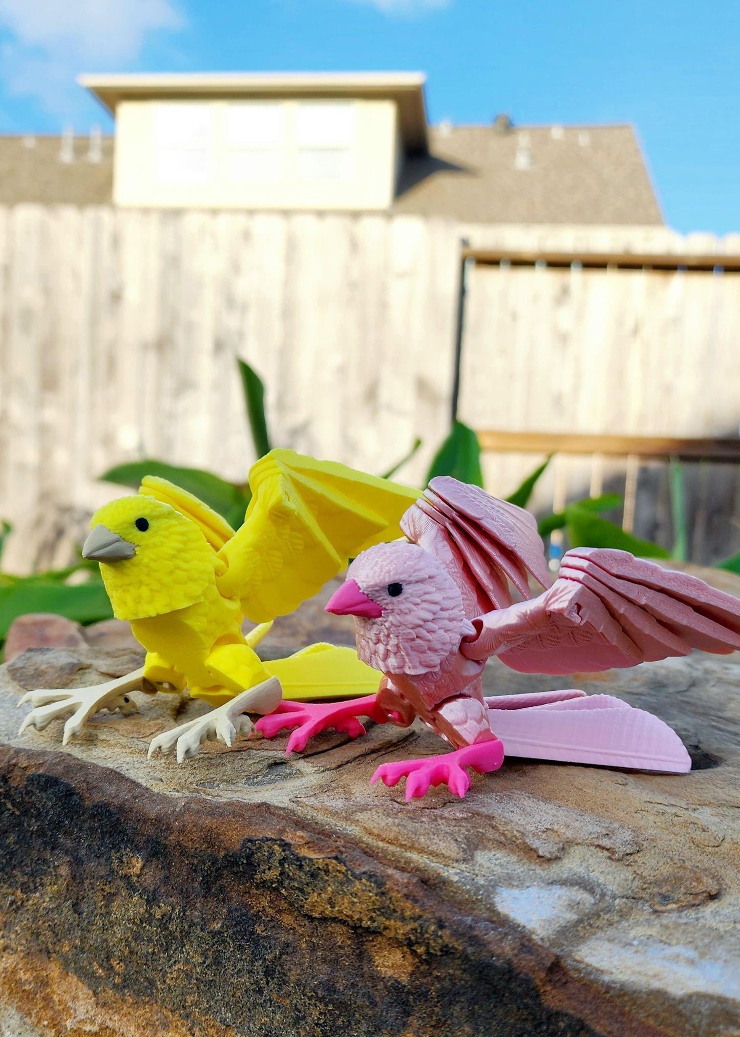 3D printed articulate Canary fidget toy, Stress Reliever, Sensory Toy.