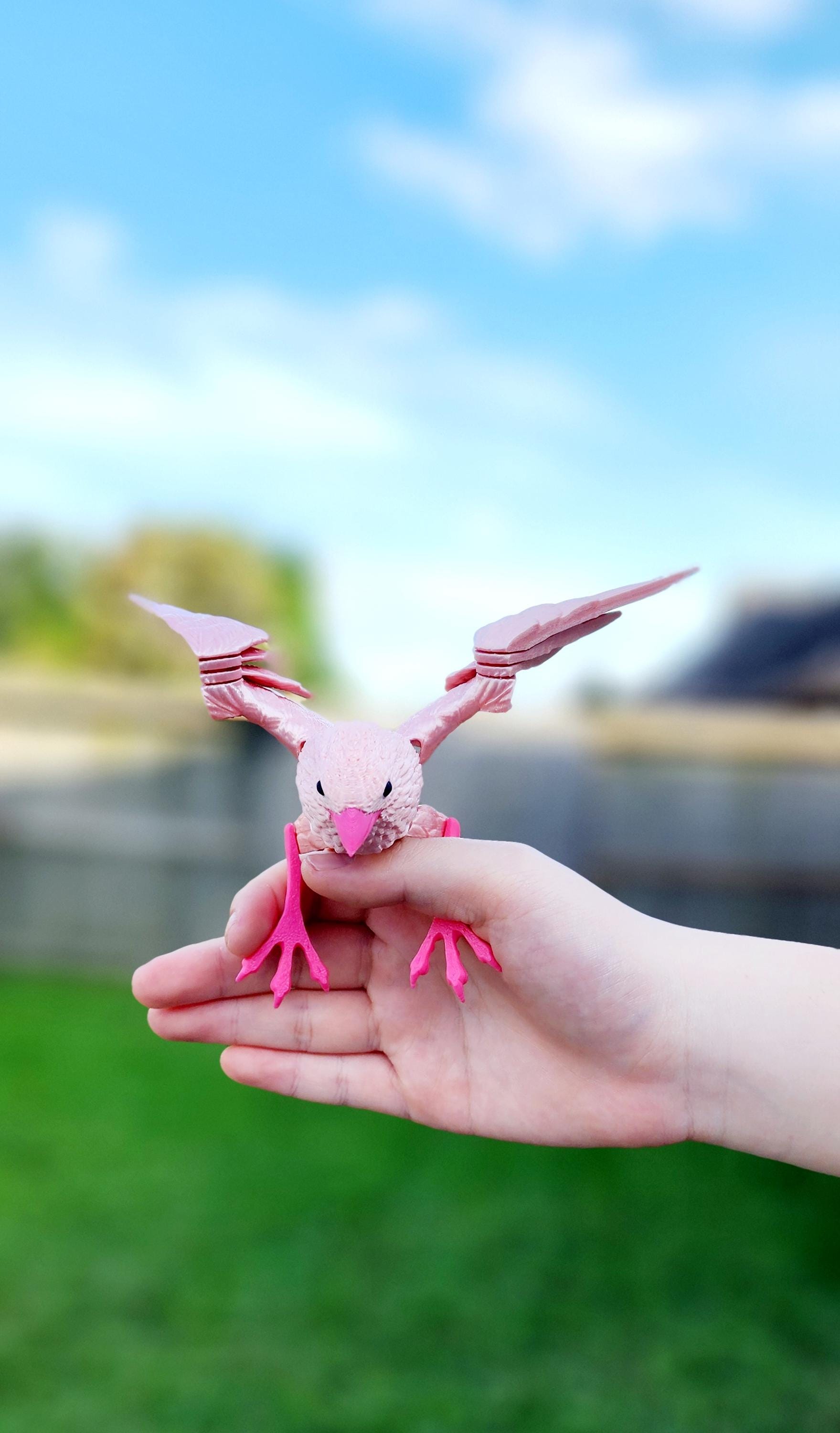 3D printed articulate Canary fidget toy, Stress Reliever, Sensory Toy.
