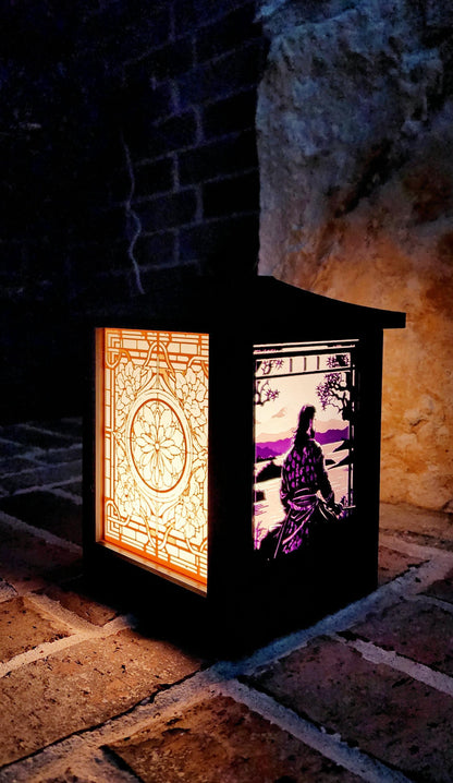 3D Printed LED Light Box Decor - Gothic Japanese-Style Anime Lantern