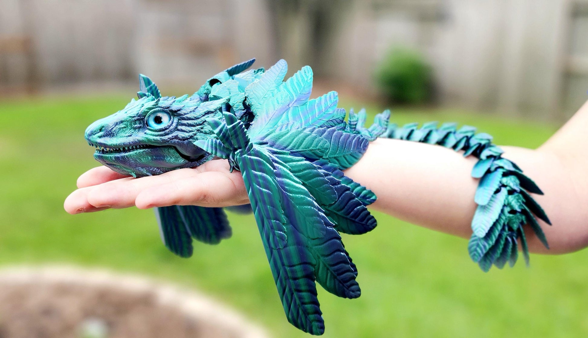 3D Printed Articulated Archaeopteryx – Poseable Dinosaur Model with Biting Jaw & Foldable Wings – Prehistoric Bird-Inspired Toy