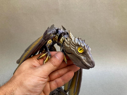 3D Printed Articulated Archaeopteryx – Poseable Dinosaur Model with Biting Jaw & Foldable Wings – Prehistoric Bird-Inspired Toy