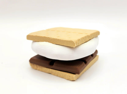 S’more Clicker Toy – Cute Fidget for Stress Relief, 3D Printed Campfire Sensory Toy, Unique Gift for Fidget Lovers