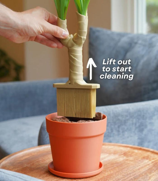 3D Printed Dragon Tree Dusting Set - Whimsical Cleaning Brush, Dustpan & Dustbin - Unique Home Decor