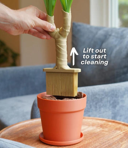 3D Printed Dragon Tree Dusting Set - Whimsical Cleaning Brush, Dustpan & Dustbin - Unique Home Decor