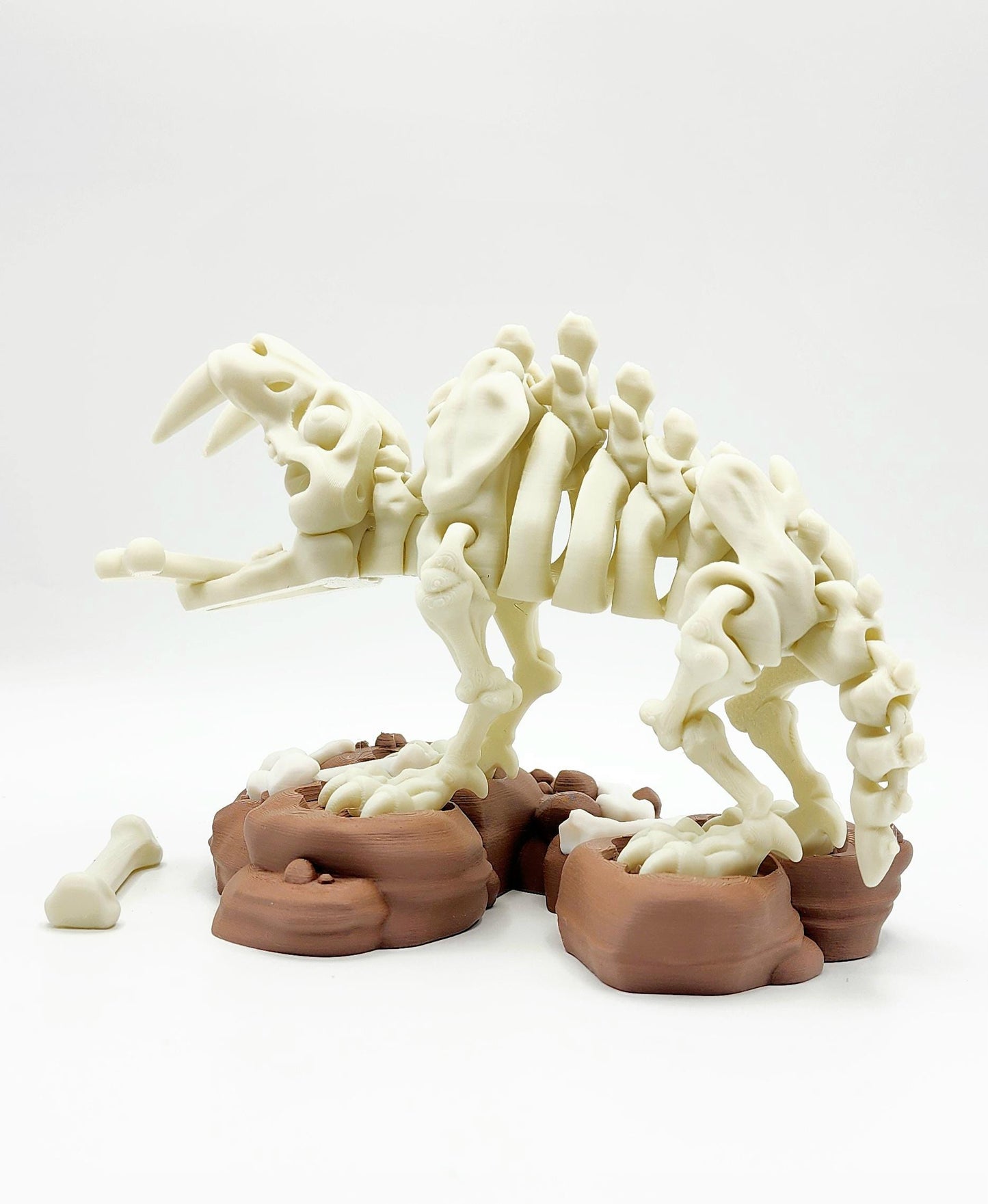 3D Printed Articulated Sabertooth Tiger Fidget Toy - Prehistoric Cat - Stress Relief - Desk Decor