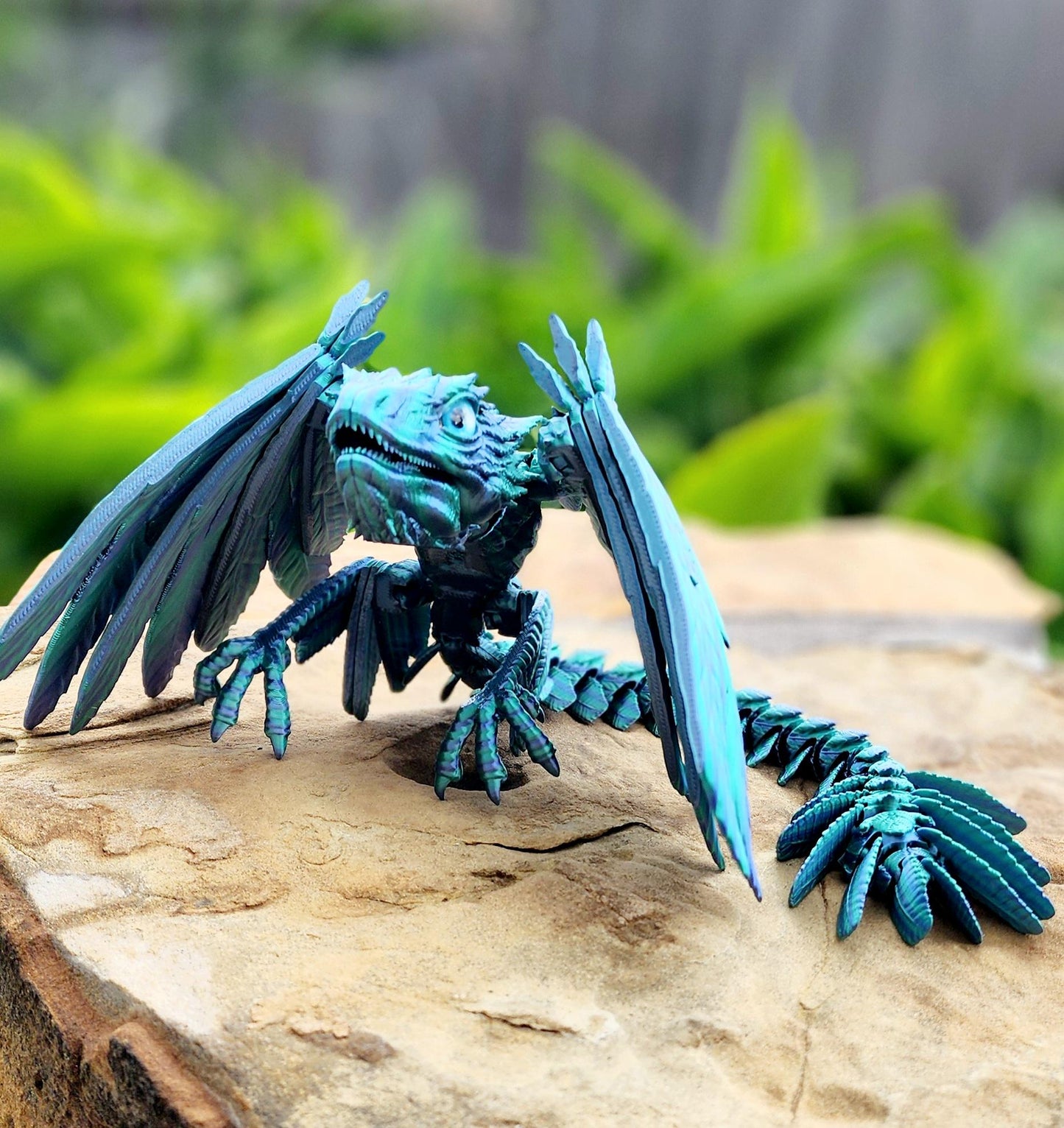 3D Printed Articulated Archaeopteryx – Poseable Dinosaur Model with Biting Jaw & Foldable Wings – Prehistoric Bird-Inspired Toy