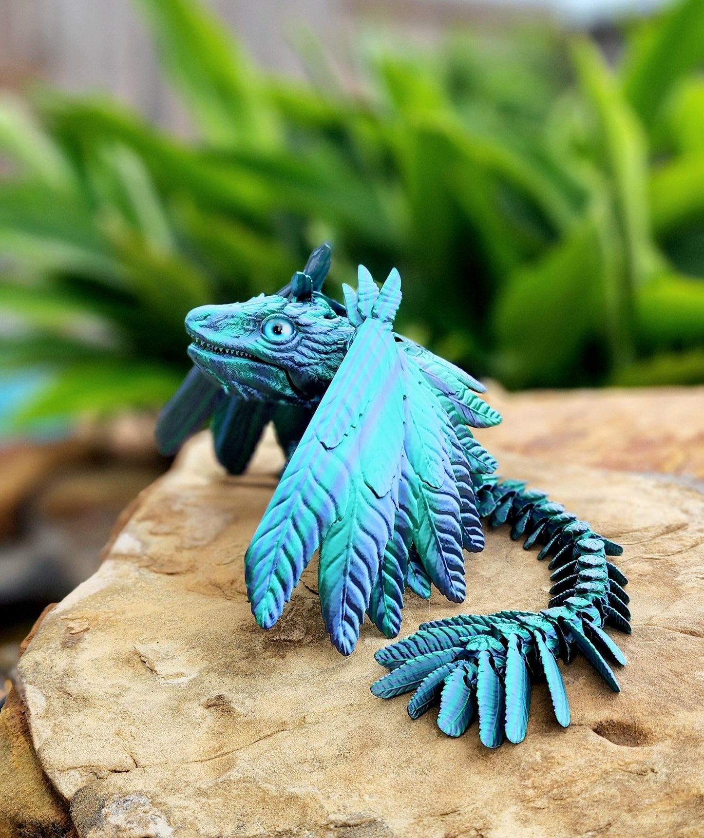 3D Printed Articulated Archaeopteryx – Poseable Dinosaur Model with Biting Jaw & Foldable Wings – Prehistoric Bird-Inspired Toy