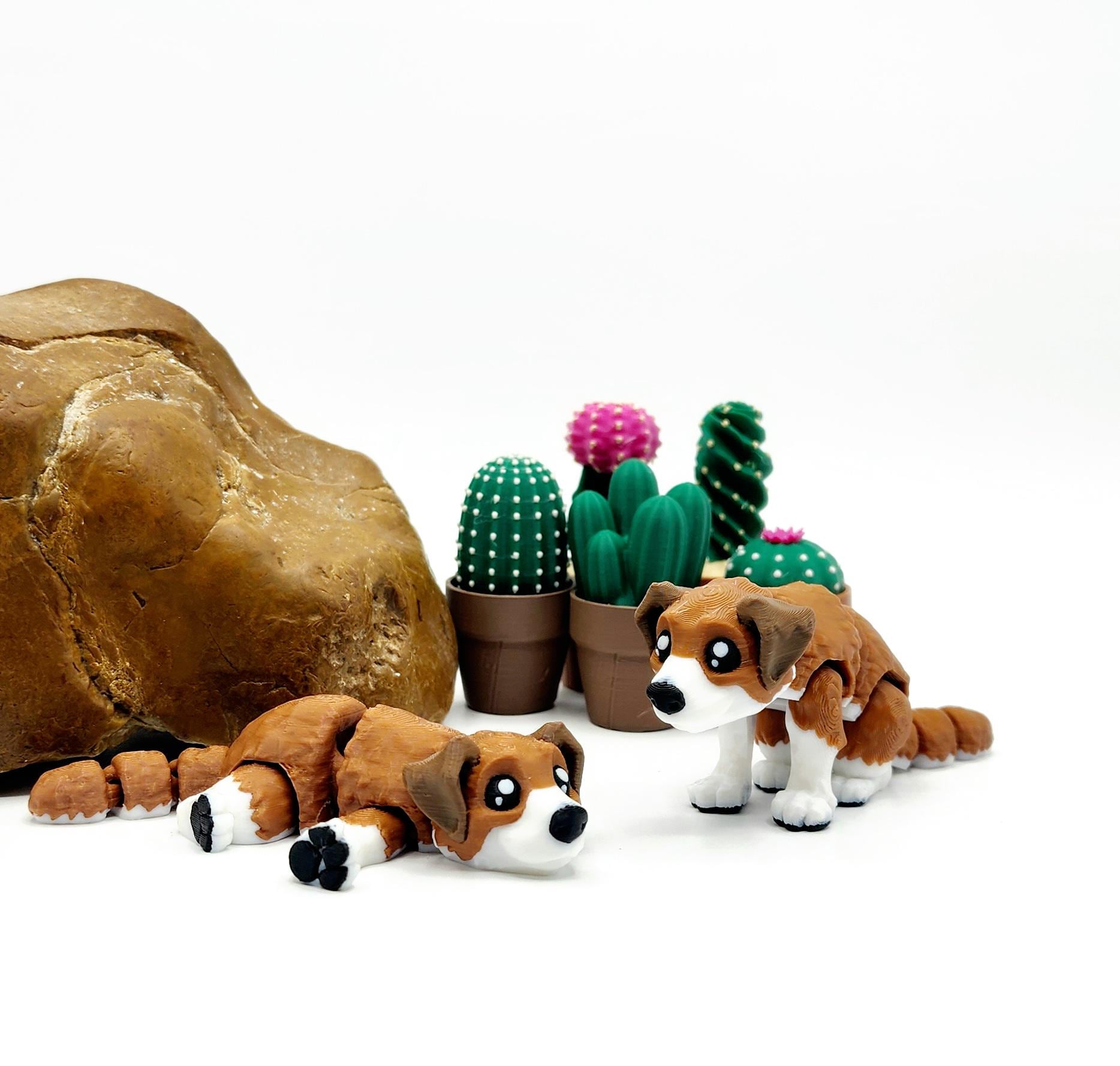 3D Printed Mini Dog Fidget Toy - Adorable Desk Pet - Fidget Toy - Pocket Puppy