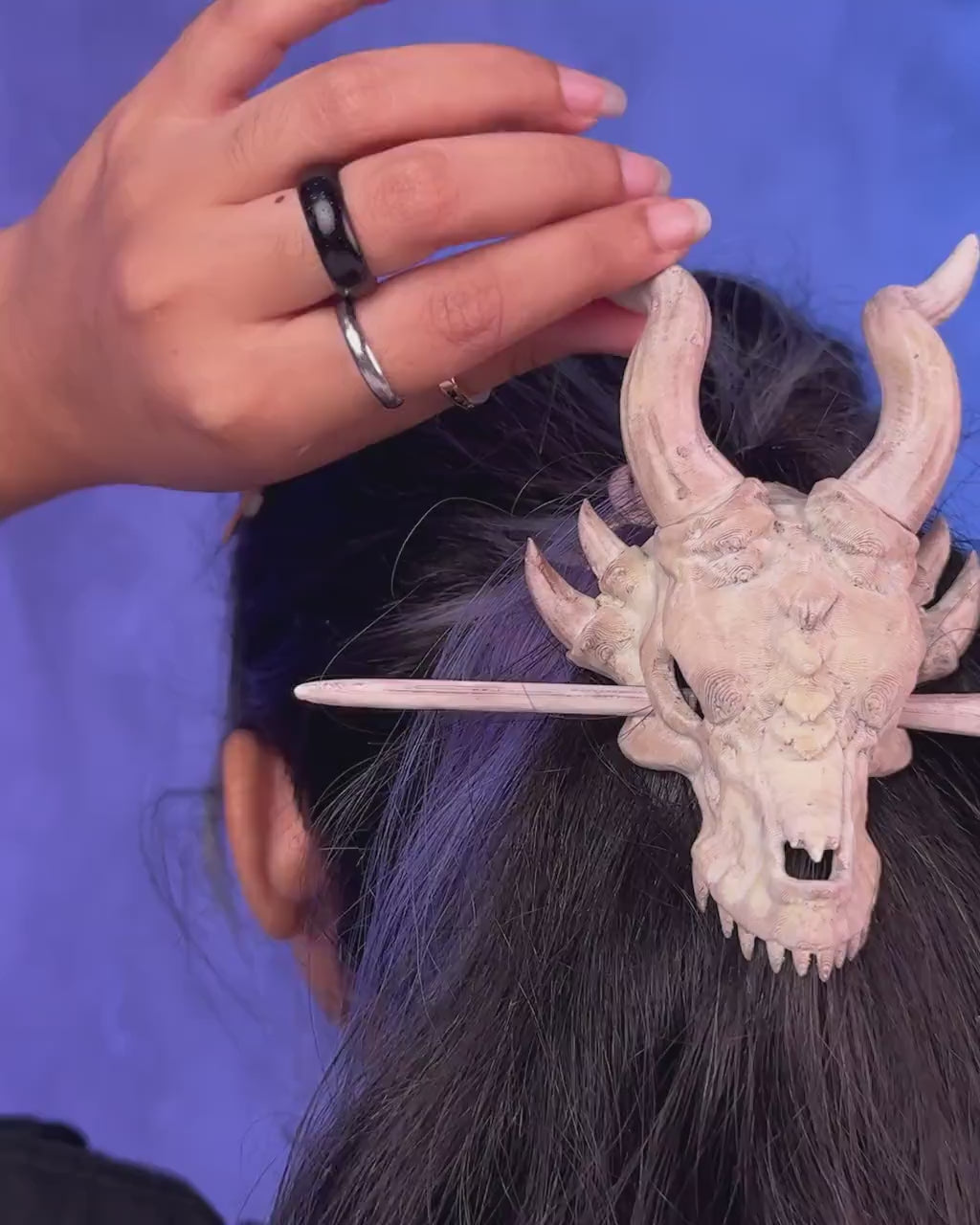 3D printed Bone Trophy Hair Pin