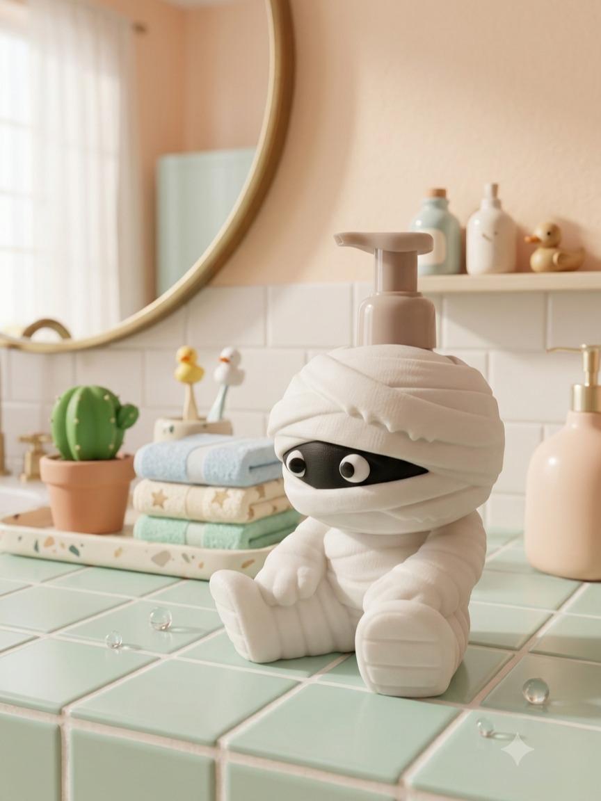 Cute Mummy 3D printed soap holder, view 2