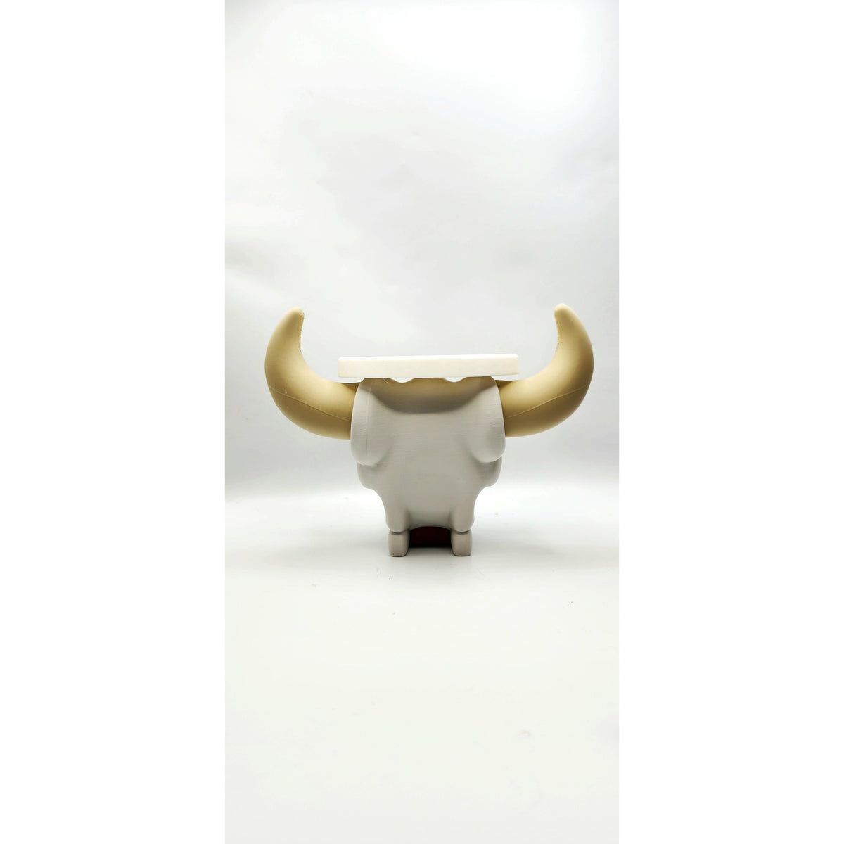 Texas Longhorn Skull 3D printed candle holder, view 3