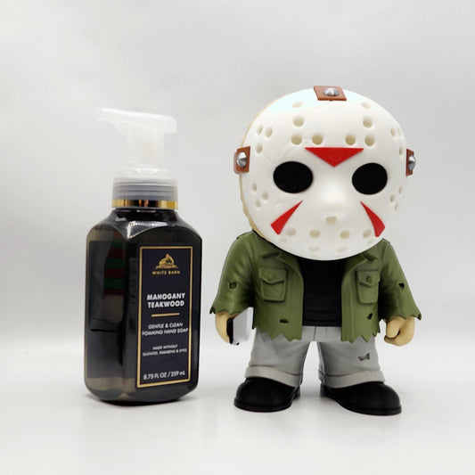 Camp Slasher Mask 3D printed soap dispenser holder, view 1
