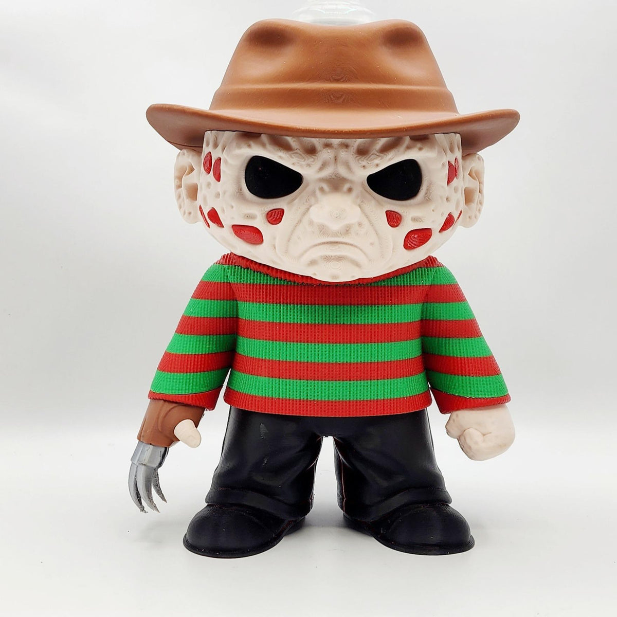 Horror Chibi Figure 3D printed soap pump holder, view 4