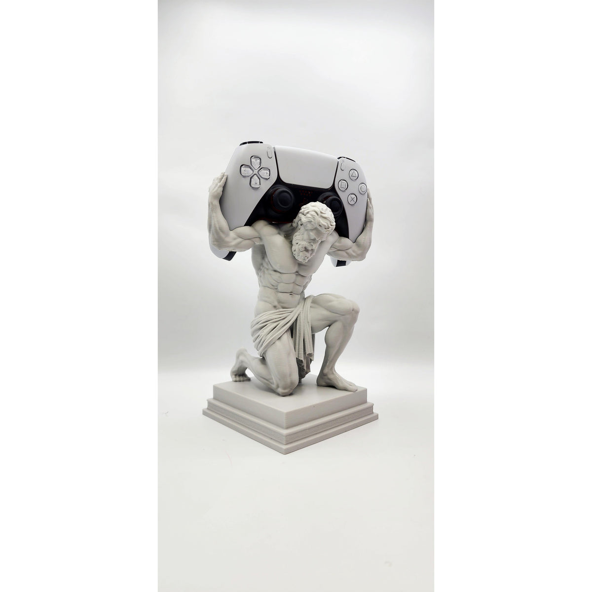 Atlas statue 3D printed controller stand, view 8