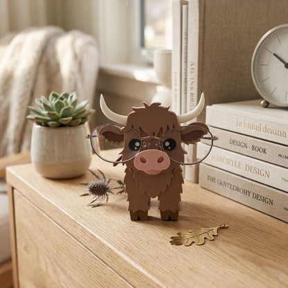 Highland Cow 3D printed eyeglasses holder, view 7