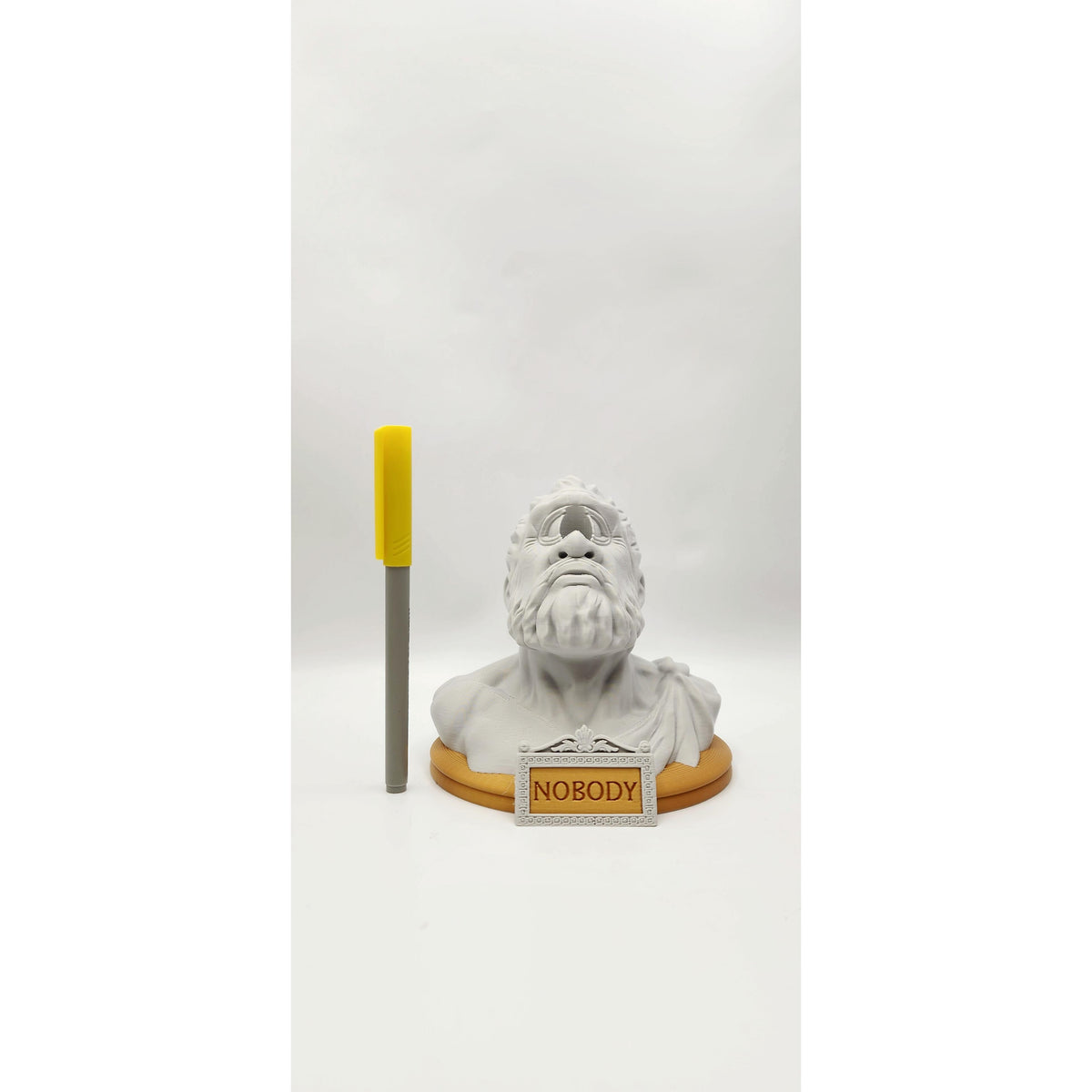 Cyclops Bust 3D printed pen stand, view 5