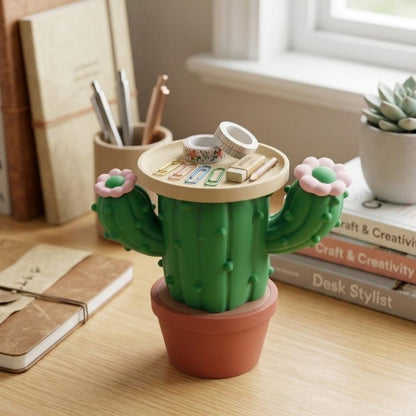 Desert Cactus 3D printed candle holder, view 4